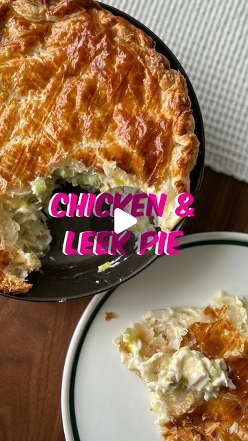 Anna Polyviou on Instagram: "CHICKEN LEEK PIE - From my kitchen to yours! It’s comfy, feel good, baby it’s cold outside dish that I could eat everyday! 🥧🌿🍗

Ingredients
2cup	Chicken stock
500gr 	Chicken breast fillets
100gr 	Butter
1	Leek thinly sliced.
2 	Celery, trimmed, finely chopped.
2Tb 	Plain flour
1/2cup 	Milk
1cup	Cream
fresh thyme leaves (plus extra to serve)

2 sheets puff pastry
1 egg yolk, beaten lightly.

HOW TO
1.Bring stock to a simar over medium heat. Add chicken and allow chicken to cook.  Add to eclectic machine and whisk.  Reserve poaching liquid. 
2. Cook celery, leek into the butter till soften, add in the flour and some thyme for a minute than add in poaching liquid about 1 cup.  Once mixed together add in the cream and milk till boiled and thicken.
3.  Add throug Chicken And Leek Recipes, Chicken And Leek Pie, Leek Pie, Recipe Hacks, Cream Fresh, Chicken Breast Fillet, Chicken Pie, Savoury Recipes, Plain Flour