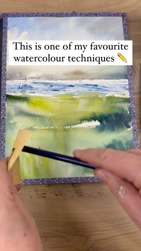 Karen Rice | Watercolour (@karenriceart) • Instagram photos and videos Karen Rice Watercolor Tutorial, Rice Art, Wet Watercolor, Learning To Paint, Unconventional Materials, Pencil Shavings, Rough Texture, Watercolor Wash, Watercolor Artists