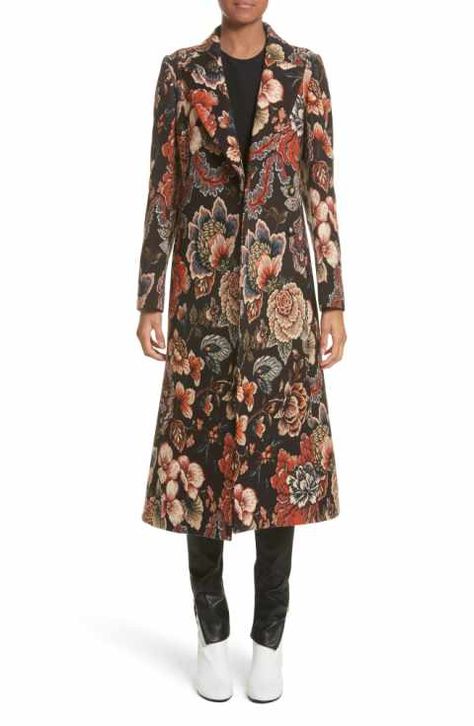 Stella McCartney Floral Tapestry Long Coat English Countryside Manor, Countryside Manor, Stella Mccartney Coat, Silk Kimono Jacket, Floral Coat, Coats Vintage, Longline Coat, Vintage Coats, Brocade Dresses