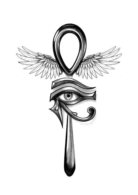 Ank Egyptian Tattoo Ideas, Heiroglyphics Art Tattoo, Tattoo Eye Of Horus, Sigma Tattoo, Lion And Rose Tattoo, Compass Tattoos Arm, Eye Of Ra Tattoo, Simple Tattoo With Meaning, Egyptian Eye Tattoos