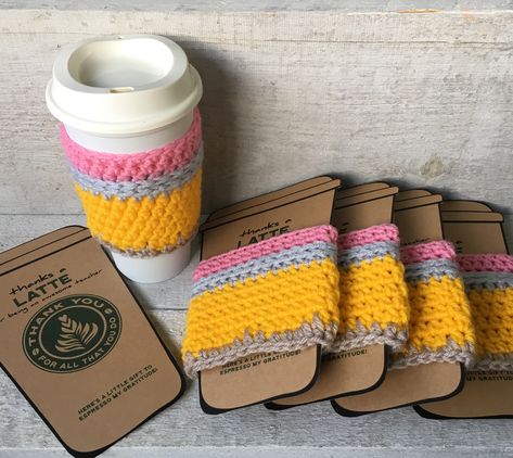 Pencil Me In Cup Cozy Crochet Pattern Crochet Teacher, Crochet Teacher Gifts, Cup Cozy Crochet Pattern, Cup Cozy Pattern, Crochet Mug Cozy, Crochet Coffee Cozy, Crafted Gifts, Crochet Cup Cozy, Craft Crochet