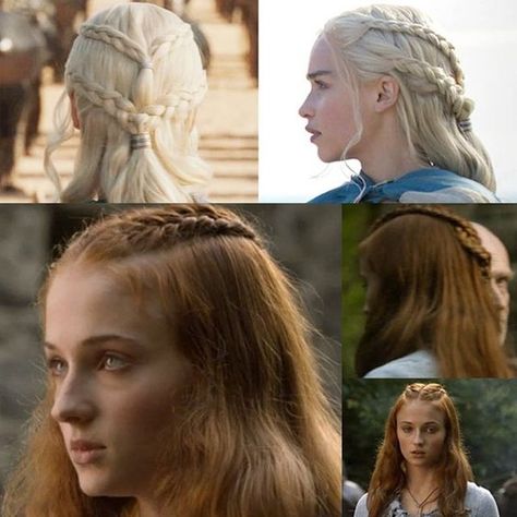 Stark Hairstyle, Sansa Hair, Sansa Stark Hair, Book Backdrop, Catelyn Stark, Peinados Hair Styles, Margaery Tyrell, Cersei Lannister, Evolution Of Fashion