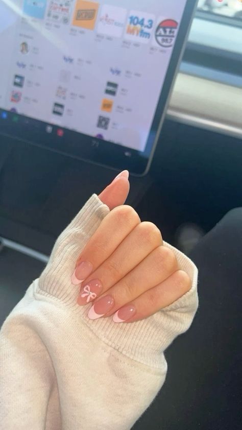 Nail Inspo For February, Nails Pink With Design, Aesthetic Nails 2024, Nails 2024 Design, Cute Nail Designs For Summer 2024, 2024 Nails Summer, Coquette Summer Nails, Cute Nail Ideas For Summer 2024, Gel Nails Ideas Summer 2024