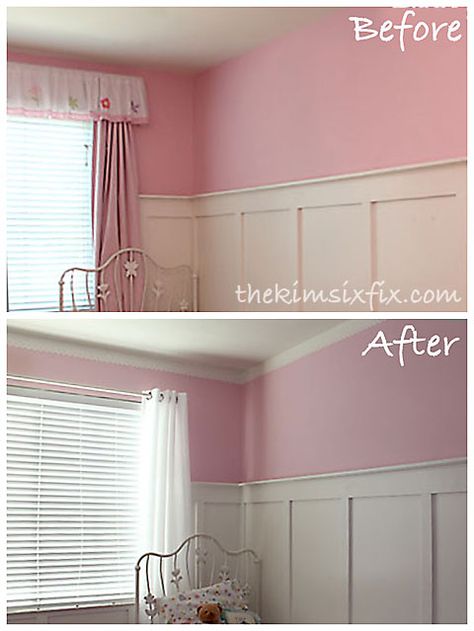 Here is an adorable idea if you are looking for an alternative to crown molding! It's simple, easy, and looks fantastic! Wall Border Ideas Moldings, Ceiling Border Ideas, Faux Crown Moldings, Crown Molding Vaulted Ceiling, Living Room Nook, Cozy Cottage Kitchen, Big Girl Bedrooms, Cute Diy Room Decor, Wall Borders