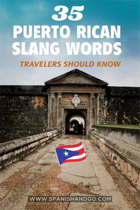 Have you ever had trouble understanding someone speaking Spanish from Puerto Rico? We moved to Puerto Rico in 2019, and today we wanted to give you 31 of the most common slang words you'll hear in La Isla del Encanto to help you understand Puerto Rican Spanish better. #learnSpanish #Spanishwords #Spanishphrases #speakSpanish #readSpanish #understandSpanish #writeSpanish #Spanish #Spanishresources #guides #PuertoRico #PuertoRicanSpanish #Slang #travel #travelSpanish Puerto Rican Slang Words, Puerto Rican Inspired Tattoos, Puerto Rico Spanish, Learn Puerto Rican Spanish, Puerto Rican Phrases, Puerto Rican Spanish Language, Moving To Puerto Rico, Puerto Rican Spanish, Puerto Rican Slang