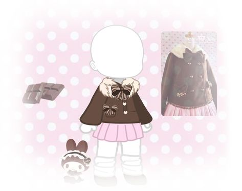 Chocogirl Outfits, Cutecore Gacha, Gacha Chibi, Kawaii Gacha, Gacha Designs, Kawaii Outfit Ideas, Gacha Things, Gacha Ocs, Silly Games