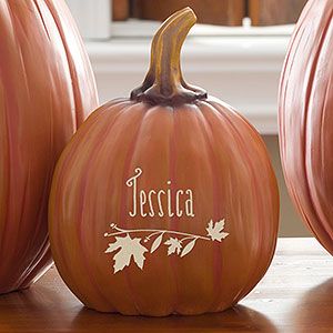 Personalized Pumpkins, Personalization Mall, Large Pumpkin, Count Your Blessings, Pumpkin Fall Decor, Small Pumpkins, Harvest Decorations, Pumpkin Crafts, Fall Gifts