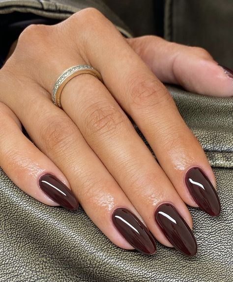 September Nails Brown, Fall Biab Nails, Espresso Brown Nails, Autumn Nails Biab, September Nail Ideas 2024, Brown Winter Nails, Autumn Brown Nails, Collage Nails, Espresso Nails