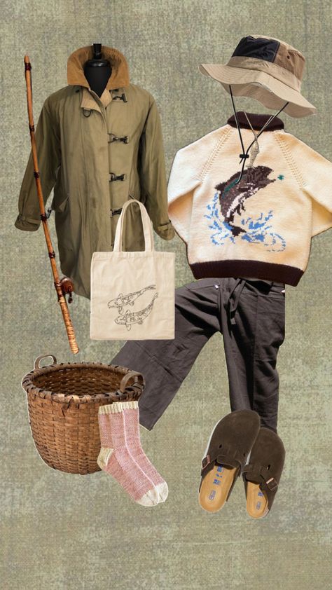 #aesthetic #outfit #sweater #knit #vintage #outfitinspo #vibes #fisherman #coastal #fish Fisherman Aesthetic, Fisherman Outfit, Aesthetic Hat, Lamp Plant, Aesthetic Outfit, Outfit Aesthetic, Sweater Knit, Socks, Fish