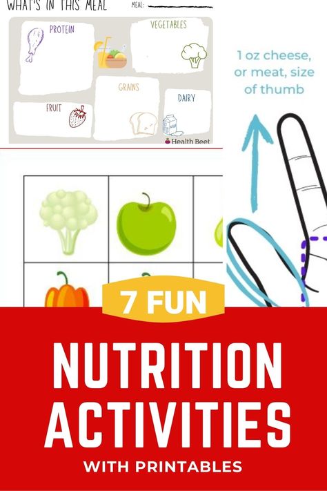 7 Fun Nutrition activities for teaching choose myplate in the classroom, clinic, or homeschool. Engage the kids in these fun, interactive ideas Kids Nutrition Activities, Group Activities For Adults, Health Beet, School Nutrition, Fruit Health, Nutrition Classes, Nutrition Activities, Nutrition Month, Health Fair