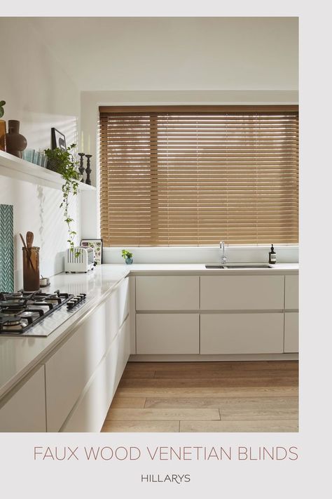 Faux Wood Blinds Bathroom, Wooden Blinds Bathroom, Blinds In Kitchen Window, Wood Blinds Kitchen, Blinds In Kitchen, Wooden Blinds For Windows, Wooden Blinds Bedroom, Wooden Blinds Kitchen, Kitchen Blinds Modern