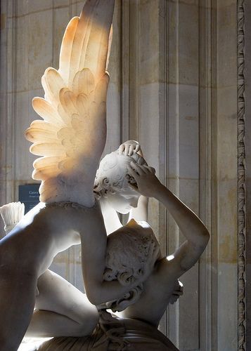 Psyche Revived by Cupid's Kiss - Antonio Canova Psyche Revived By Cupid's Kiss, Cupid's Kiss, Antonio Canova, Classic Sculpture, Cupid And Psyche, Marble Sculpture, The Kiss, Caravaggio, Modern Sculpture