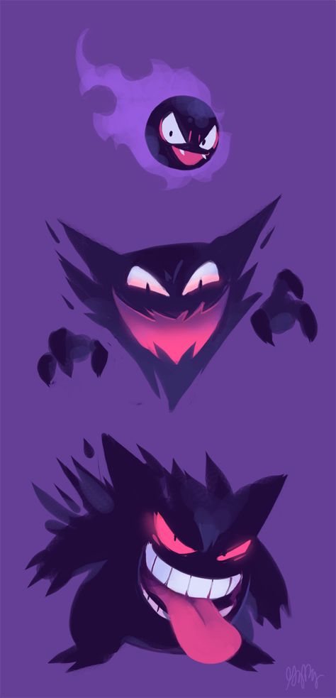 Gengar Painting, Gengar Nails, Iphone Wallpaper Latest, Cute Gengar, Mega Gengar, Haunter Pokemon, Pokémon Wallpaper, Y2k Wallpaper Iphone, Cartoons Hd