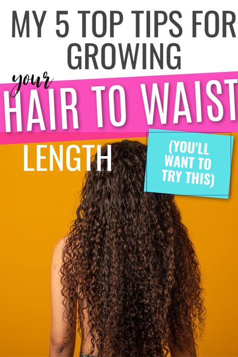 How To Grow Waist Length Natural Hair, Growing Curly Hair Faster, Grow Curly Hair, Grow Black Hair, Natural Hair Journey Growth, Growing Long Hair Faster, Grow Long Healthy Hair, Hair Shrinkage, Waist Length Hair