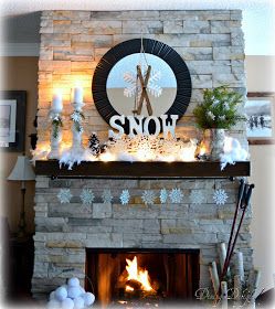 Winter Mantle Decor After Christmas, Vsco Decor, Winter Mantle Decor, Winter Mantel Decor, Bedroom 80s, Winter Living Room Decor, After Christmas Decor, Decor After Christmas, Winter Mantle