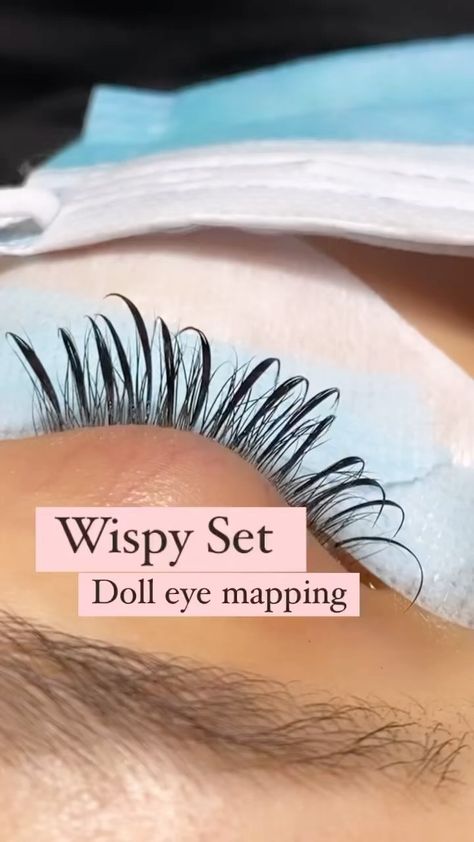 galash_lashes_supplier on Instagram: A baddie ☎️ 🤌🏻💕 Wispy Set Doll eye Mapping . . . . . . Credit by @novaesthetix 😍Thank you for providing this amazing work. #dallaslashes… Wispy Doll Eye Lash Map, Doll Eye Lash Mapping, Baby Doll Lashes, Wispy Doll Eye, Doll Eye Mapping, Doll Eye Lash, Eye Mapping, Wispy Set, Curl Lashes