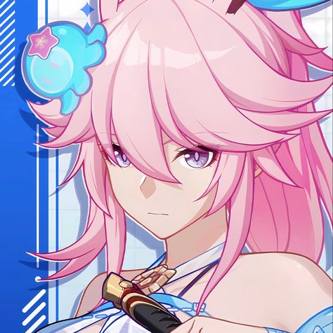 Honkai Impact Sakura, Yae Sakura Icon, Yae Sakura Honkai Impact, Yae Icon, Blue Characters, Yae Sakura, Game Icons, Honkai Impact 3rd, Game Icon