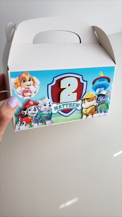 White Gable Boxes for Boy Birthday Paw-ty Birthday Decorations White, Birthday Party Goodie Bags, Lolly Bags, Birthday Souvenir, Activity Box, Paw Patrol Birthday Party, Puppy Birthday, Gable Boxes, Paw Patrol Birthday