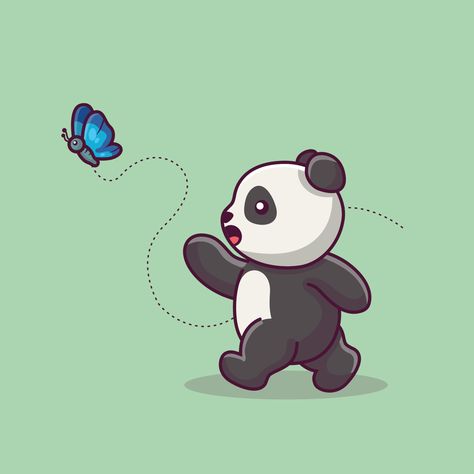 cute panda catching butterfly cartoon illustration 5570801 Vector Art at Vecteezy Butterfly Cartoon, Cute Panda Cartoon, Panda Illustration, Cartoon Butterfly, Animal Illustration Art, Panda Art, Couple Illustration, Baby Panda, Mascot Design