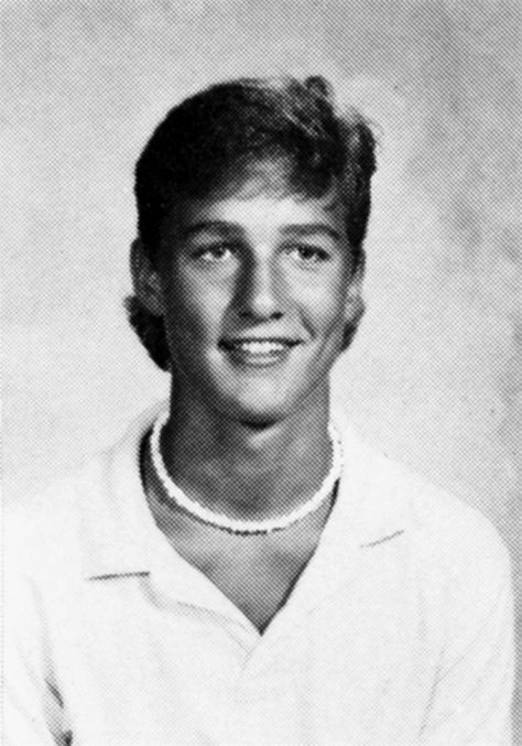 Celebrity yearbook photos Matthew Mcconaughey Shirtless, Celebrity Yearbook Photos, Feeling Groovy, Yearbook Pictures, Celebrity Baby, Celebrities Then And Now, Yearbook Photos, Denzel Washington, Matthew Mcconaughey