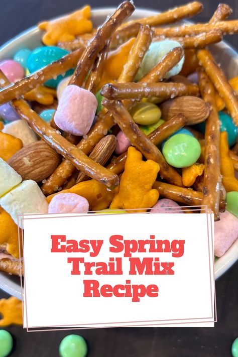 If you're looking for a delicious snack to whip up this spring, this Easy Spring Trail Mix Recipe is the perfect. With just a few simple ingredients, this delicious snack can be made in no time, making it perfect for an on-the-go snack or to take along on an outdoor adventure. Easter Trail Mix Recipes, Spring Snack Mix, Easter Trail Mix, Easy Trail Mix Recipes, Easter Snack Mix, Trail Mix Ingredients, Trail Mix Recipe, Frog Cookies, Spring Snacks