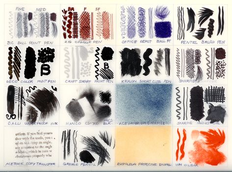 The Test Plate // polyester plate litho material notes Lithography Printmaking, Pentel Brush Pen, Pen Craft, Storing Craft Supplies, Sharpie Markers, Calligraphy Ink, Sharpie Marker, Press Play, Paint Marker