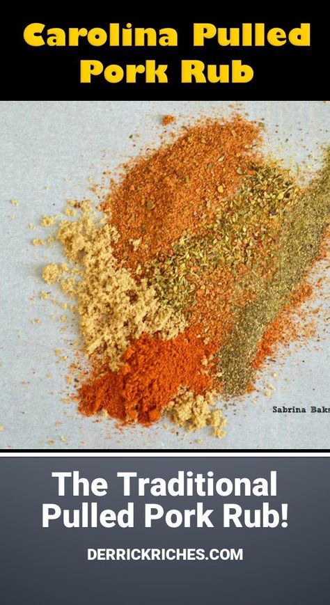 Pulled Pork Spice Rub, Pulled Pork Rub Recipe, Pork Rub Recipe, Pulled Pork Seasoning, Pulled Pork Rub, Pork Dry Rubs, Carolina Pulled Pork, Bbq Rub Recipe, Bbq Dry Rub