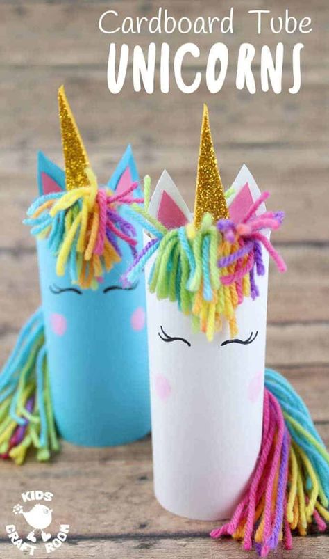 Unicorn Craft, Kids Craft Room, Unicorn Crafts, Craft Kids, Subversive Cross Stitch, Diy Ostern, Rosy Cheeks, Toilet Paper Roll Crafts, Paper Roll Crafts