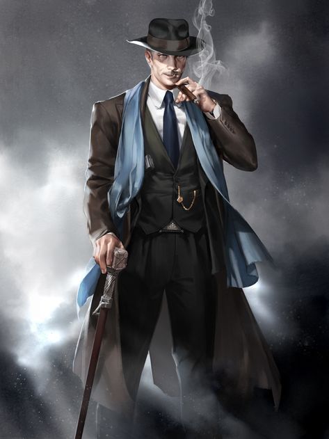 ArtStation - Mafia, Sunmi Lee Paladin Oath, Dnd Paladin, Npc Ideas, Noir Detective, Idle Game, Call Of Cthulhu Rpg, Dnd Races, Private Eye, 다크 판타지