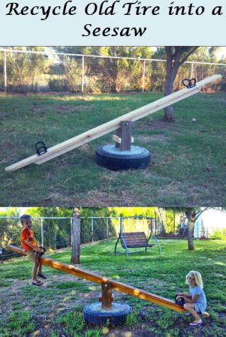 Fog Chiller, Diy Outdoor Toys, Outdoor Kids Play Area, Recycled Tires, See Saw, Teeter Totter, Outdoor Play Areas, Diy Playground, Outdoor Play Area