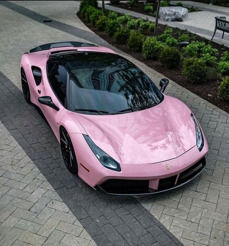 Pink Ferrari, Pink Lamborghini, Girly Car, Car Classic, Ferrari Car, Pink Car, Fancy Cars, Classy Cars, Pretty Cars