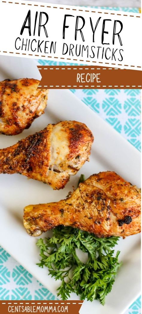 Cook a healthier version of fried chicken with this easy Air Fryer Chicken Drumstick Legs recipe with a perfect blend of seasoning and a crispy exterior. Such a yummy dinner! Air Fryer Chicken Leg Recipe, Best Air Fryer Chicken, Chicken Legs Recipe, Fried Chicken Legs, Chicken Leg Recipes, Best Air Fryer, Air Fryer Chicken Wings, Drumstick Recipes, Chicken Drumstick Recipes