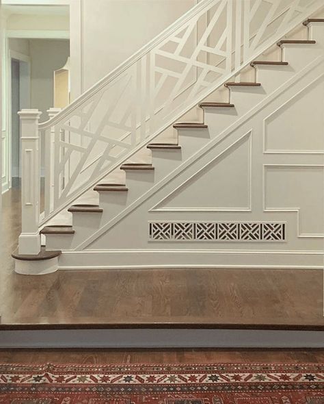 Stairway Runners, Enigmatic Art, Bad Architecture, Builder Upgrades, Windowless Room, سلالم حلزونية, Chippendale Design, Decorating Rules, Wainscoting Styles