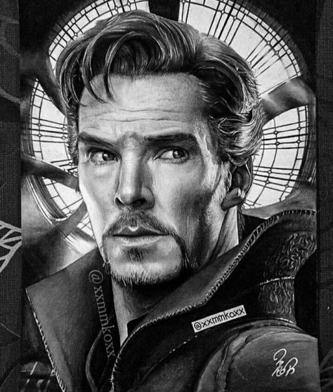 Dr Strange Drawing, Thor Drawing, Marvel Art Drawings, Avengers Drawings, Pencil Sketch Portrait, Celebrity Art Portraits, Harry Potter Art Drawings, Realistic Sketch, Drawing People Faces