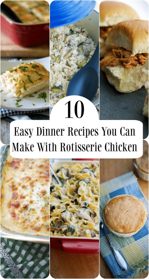 Rotisserie Chicken Dinner Recipes, Rotisserie Chicken Uses, Store Bought Rotisserie Chicken, Make With Rotisserie Chicken, Chicken Lasagna Rolls, Recipes With Rotisserie Chicken, Bbq Chicken Sliders, Low Fat Chicken, New Chicken Recipes