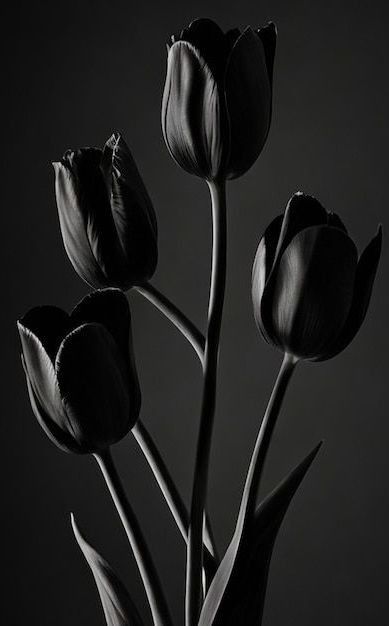 Flowers Black Background Photography, Black Tulips Wallpaper, Black Tulips Aesthetic, Tulip Photography, Funny Lock Screen Wallpaper, Flowers Black Background, Tulip Painting, Cute Mobile Wallpapers, Wallpaper Stores