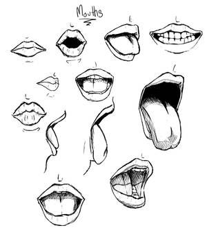 Open Mouth Drawing, Lips Illustration, Drawing 101, Profile Drawing, Lip Drawing, Tree Drawings Pencil, Mouth Drawing, Lips Drawing, Body Drawing