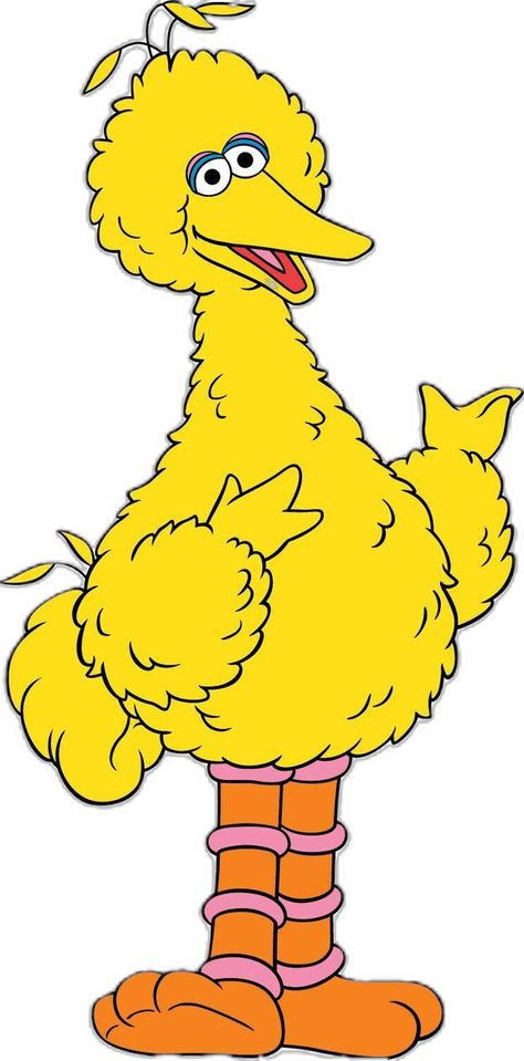 Big Bird Drawing, Big Bird Sesame Street, Sesame Street Big Bird, Sesame Street Birthday Party, Sesame Street Characters, Sesame Street Birthday, Back Pieces, Big Bird, Bird Drawings