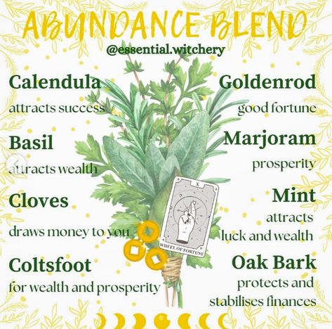 Herbs For Abundance, Money Bowl, Dress Candles, Easy Spells, Spell Jars, Healing Room, Spiritual Bath, Homemade Oil, Herbal Blends