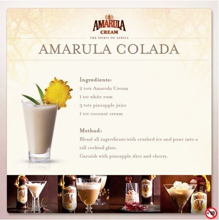 Amarula cocktail Amarula Drinks, Amarula Drink, Amarula Cocktails, Paradise Cocktail, Classic Drinks, Easy Cocktail, Cooking Measurements, Summertime Drinks, Tiki Drinks