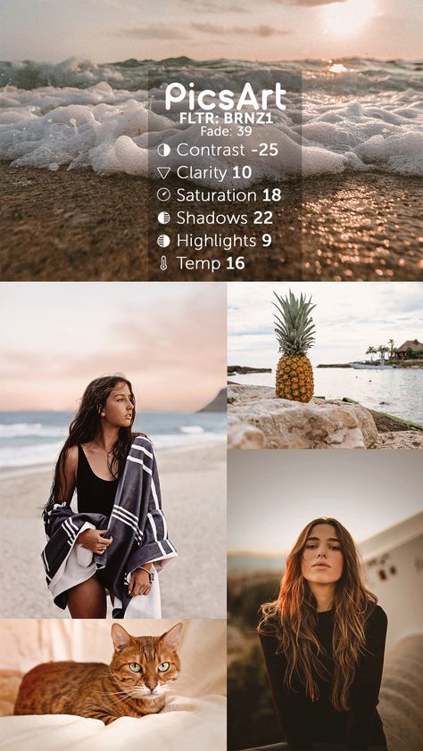 That glow though 😍📸 Give the illusion of Golden Hour in just a few taps with this BRNZ1 Filter Blend ✨ Be sure to stop by our “Social Media Essentials” board for more like it! 📌 Editing Beach Photos Lightroom, Golden Hour Edit Lightroom, Picsart Edits Filter, Picsart Filter Ideas, Golden Hour Photo Edit, Picsart Presets, Filters For Photos, Golden Hour Filter, Picture Editing Ideas