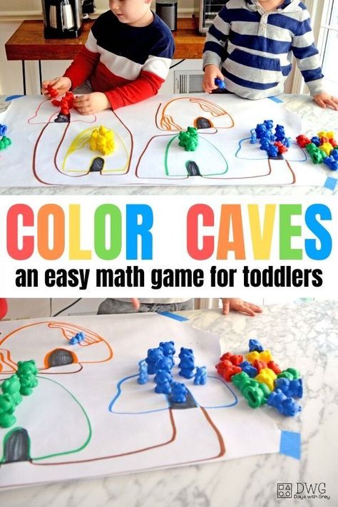 easy math activity for toddlers Sorting Bears Activities, Brown Bear Math Activities, Days With Grey, Brown Bear Activities For Toddlers, Bear Hunt Activities Preschool, Bear Math Activities Preschool, Preschool Bear Art, Color Math Activities Preschool, Winter Math Activities For Toddlers