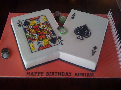 Cake With Piping, Casino Cake, Uno Birthday, Poker Cake, Casino Birthday Party, Vegas Theme Party, Casino Birthday, Vegas Theme, 21st Birthday Cakes