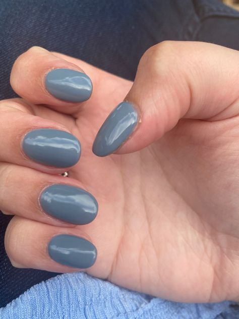 Dusky Blue Nails, Dusty Blue Acrylic Nails, Dusty Blue Nails Acrylic, Bluish Nails, Dusty Blue Nails, Acrylic Nails Blue, Blue Acrylics, Witchy Nails, Blue Acrylic Nails