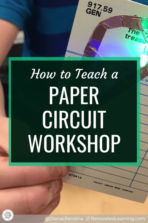 How to Teach a Paper Circuit Workshop // Want your students to learn about electricity while having fun?  Try hosting a paper circuit workshop. Paper Circuit Cards, Paper Circuits Projects, Stem Night, Paper Circuit, Comp Sci, Makerspace Projects, Led Card, Science Electricity, Paper Circuits