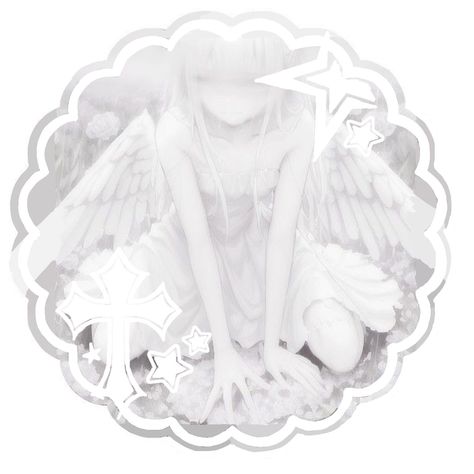 No credits needed <3 Angelcore Pc Wallpaper, Angel Playlist Cover, Aesthetic Discord Profile Layout, Angel Core Pfp, Angel Banner Discord, Encore Pfp, White And Pink Pfp, Cute White Pfp, Cute Discord Icon