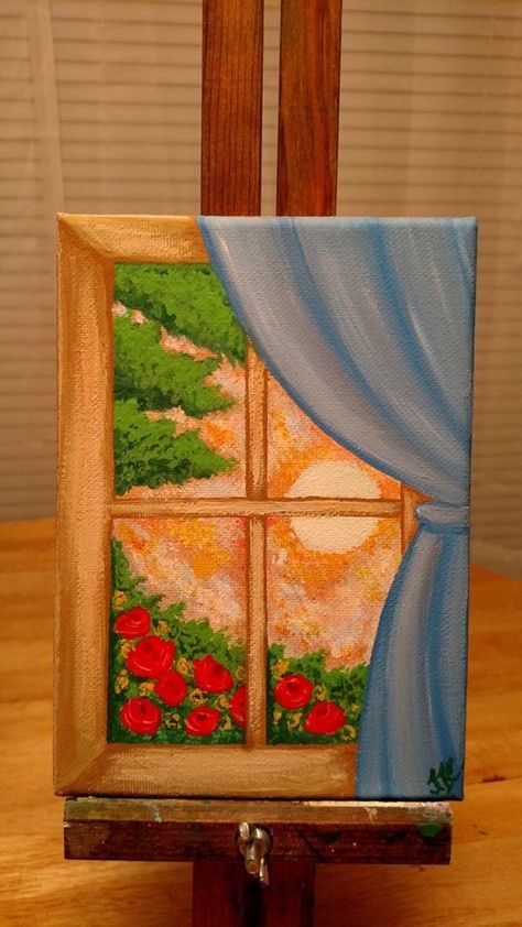 Modern Art Diy, Bright Colors Art, Markers Drawing, Acrylic Flower Painting, Dream Painting, Small Canvas Paintings, Easy Canvas Painting, Country Decor Rustic, Acrylic Painting For Beginners