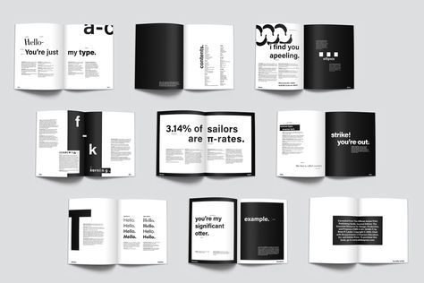 Glossary Design Layout, Glossary Design, Typography Book Layout, White Space Design, Booklet Layout, Terrible Puns, Mises En Page Design Graphique, Black And White Books, Typography Book