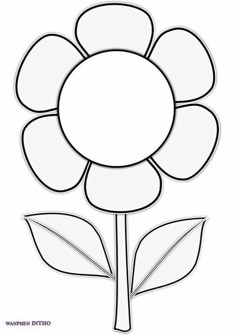 Flower Coloring Pages, Preschool Coloring Pages, Flower Template 6A3 Flower Templates Printable, Printable Flower Coloring Pages, A Coloring Page, Preschool Coloring Pages, Spring Coloring Pages, Flower Outline, صفحات التلوين, Mothers Day Crafts For Kids, Easy Coloring Pages