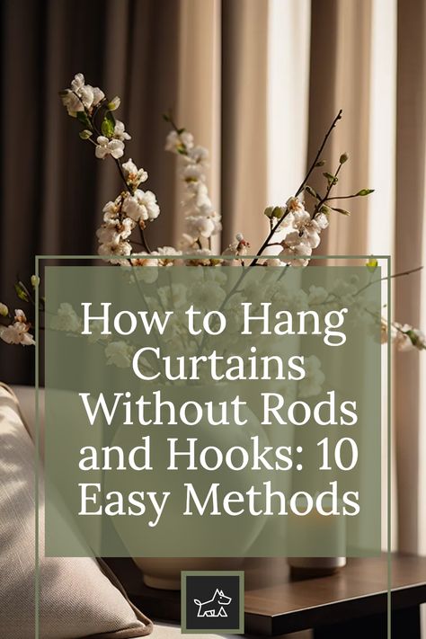 "Master the art of unconventional curtain hanging with "How to Hang Curtains Without Rods and Hooks: 10 Easy Methods." Navigate through a range of easy-to-follow techniques, ensuring your curtains drape beautifully without traditional fixtures. Elevate your decor with methods that are as innovative as they are effective." Hang Curtains Without Rods, Hanging Curtains Without Rods, Curtains Without Rods, Decor Hacks Diy, How To Hang Curtains, Hanging Drapes, Curtain Alternatives, Hanging Curtain Rods, Traditional Curtains